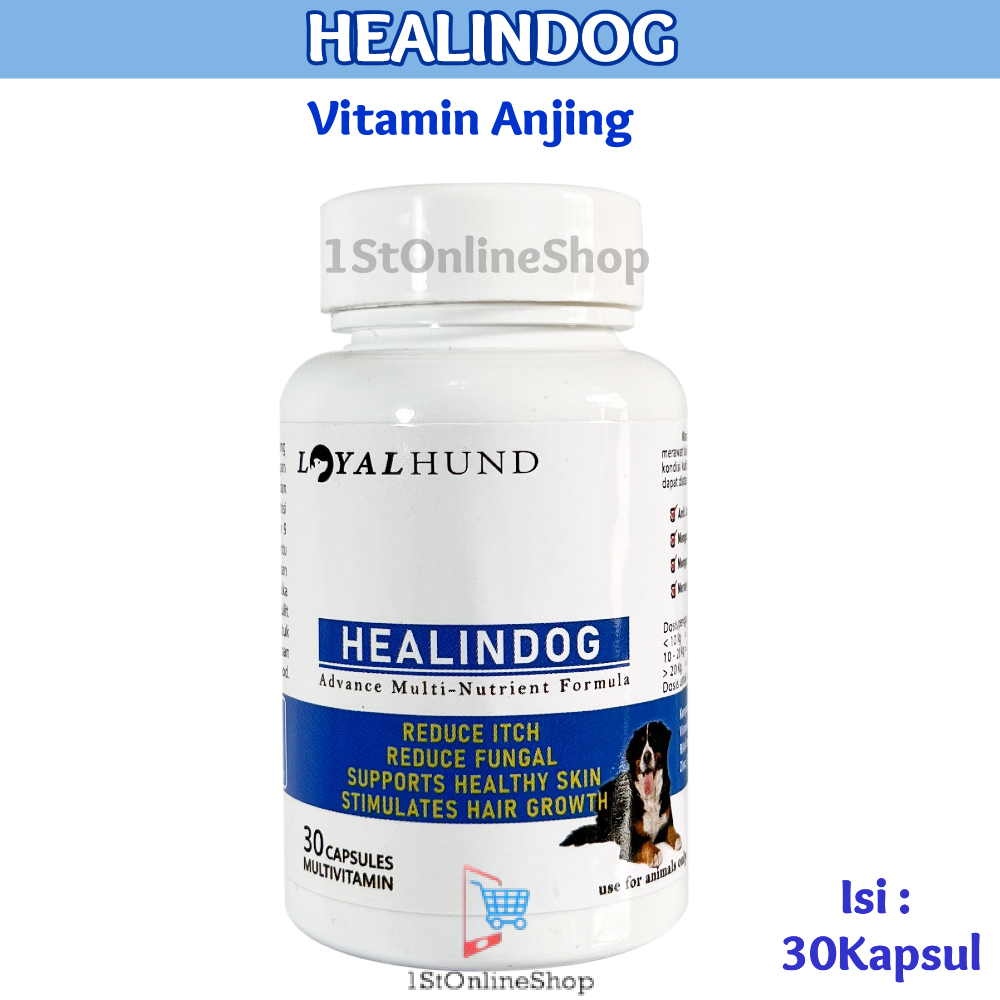 VITAMIN ANJING HEALINDOG MENGATASI BULU KUSAM & BULU RONTOK ANJING
