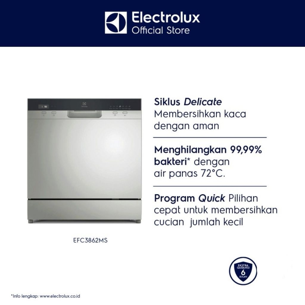 ELECTROLUX EFC3862MS DISHWASHER MESIN CUCI PIRING EFC3862