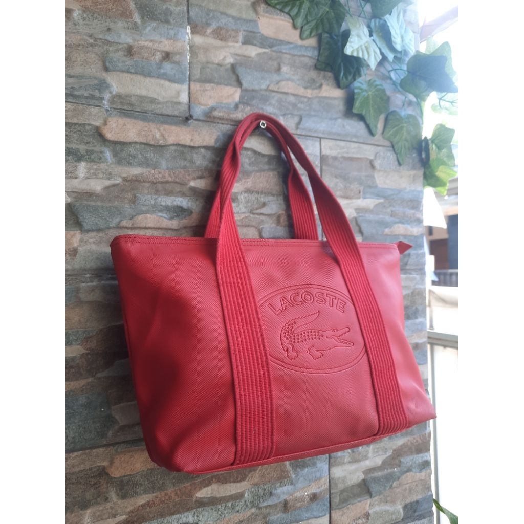 Tote Merah LACOSTE - TAS PRELOVED