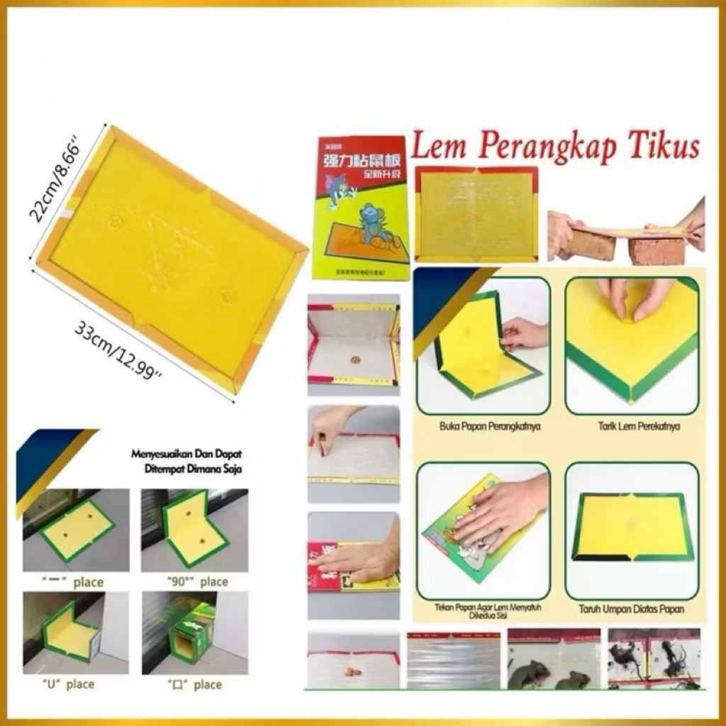 (GROSIRAN) Lem Perangkap Tikus Model Buku Alat Papan Lem Jebakan Tikus Kuat Super Lengket