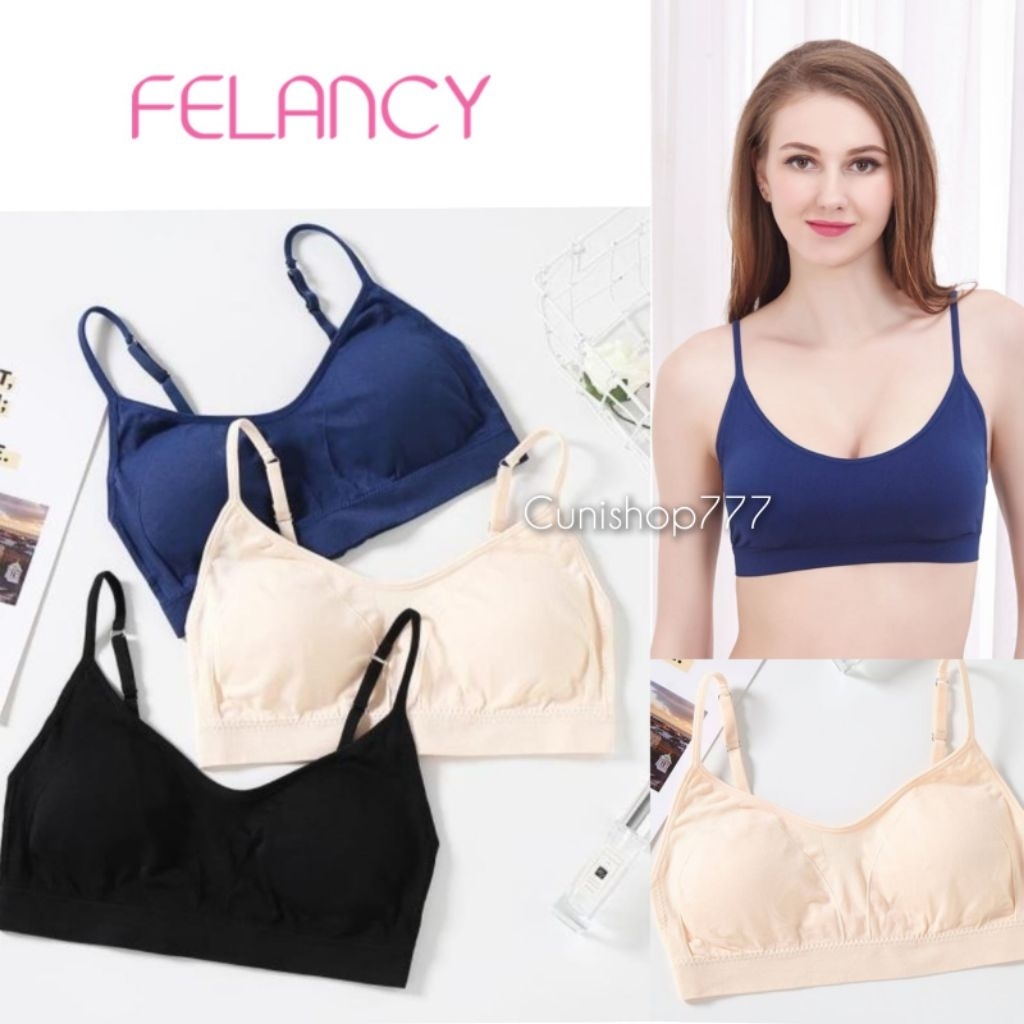 BRA FELANCY SEAMLESS SPORT 34B 36B 38B BH WANITA TANPA KAWAT BUSA NORMAL 071-02002B