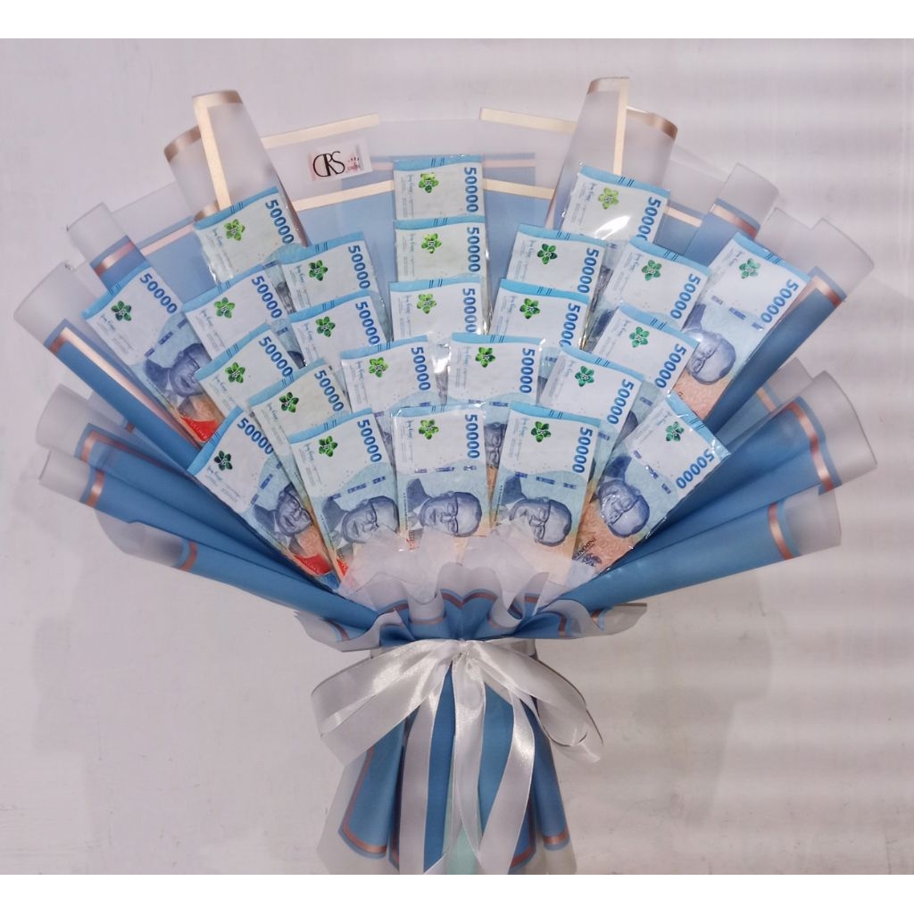 Danendra25 ~ Bouquet Uang 250k pecahan 5k & 10k/Money Bouquet/Bucket Money/Buket Duit pecahan 24 slo