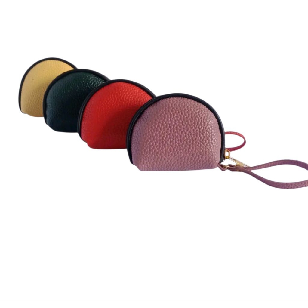 Dompet koin mini wanita papirut motiv  kulit jeruk simpel minimalis resleting mewah lucu murah terba
