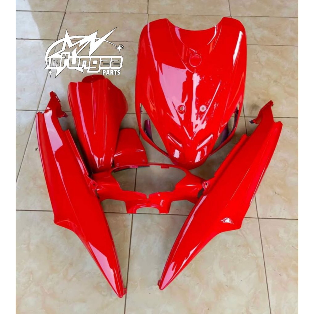 Cover body halus mio sporty merah terang - mio sporty merah cabe - mio sporty merah