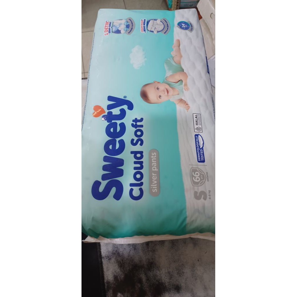 SWEETY SILVER PANTS S66 / SWEETY SILVER S 66 POPOK CELANA SWEETY S66 / MAMA SUSU