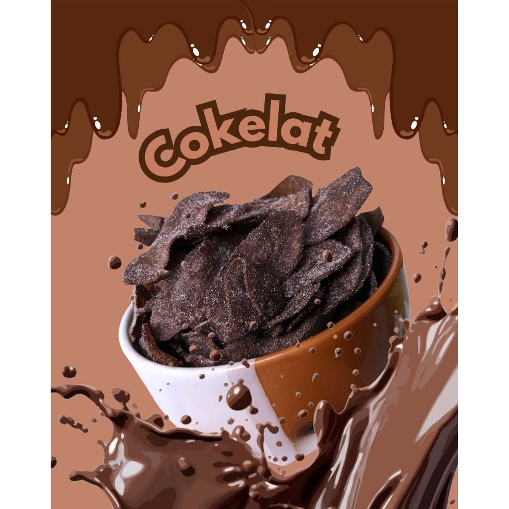 KRIPIK PISANG RASA COKLAT
