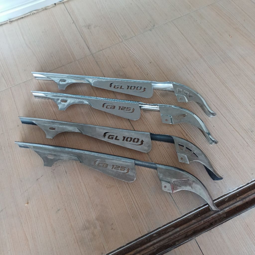 Katengkas Tutup Rantai Custom Pnp CB Dan GL100 Arm Kaze Hand Made Nganjuk Sudah Crome
