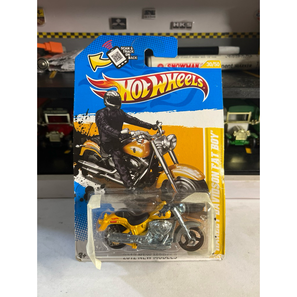 Hot Wheels Harley Davidson Fat Boy Kuning