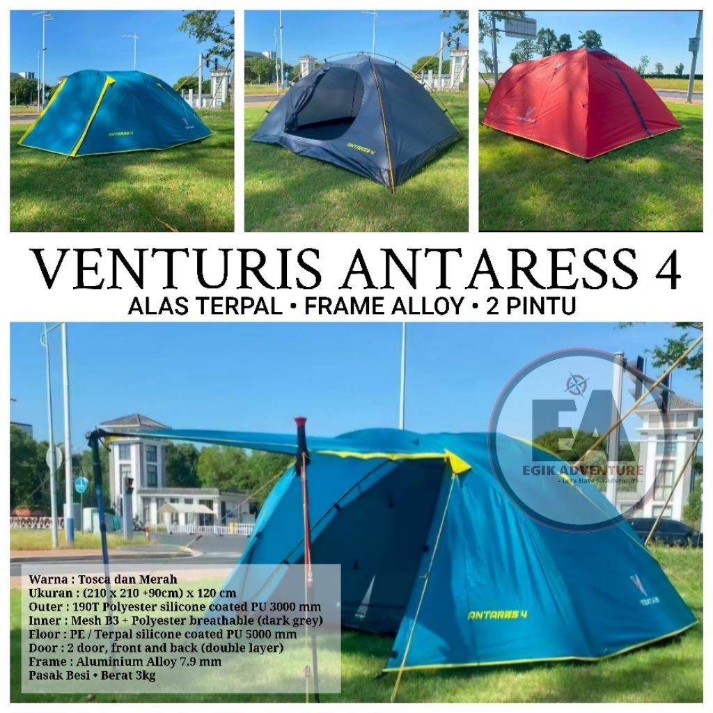 Tenda Venturis Antaress 4 | Tenda pollux 2 | Tenda Ultralight Pollux 2 | Tenda Frame Alloy Kap 4