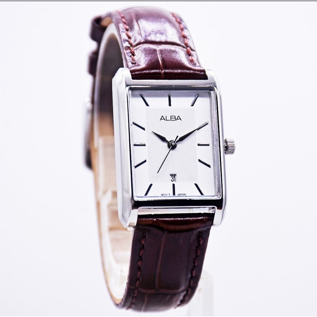 JAM TANGAN WANITA ALBA AH7DH STRAP KULIT ORIGINAL