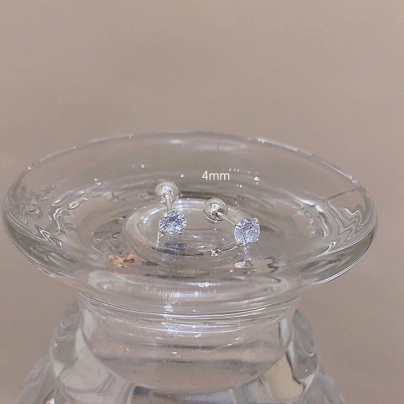 Perhiasan Solitaire Emas Putih 17k Gelang Anting Cincin Set