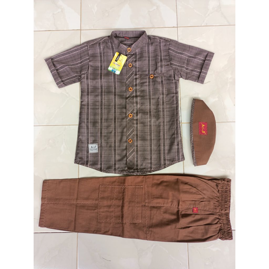 NEW KOKO ANAK LAKI-LAKI DUAA SALUR KOTAK LENGAN PENDEK & LENGAN PANJANG BY A&J