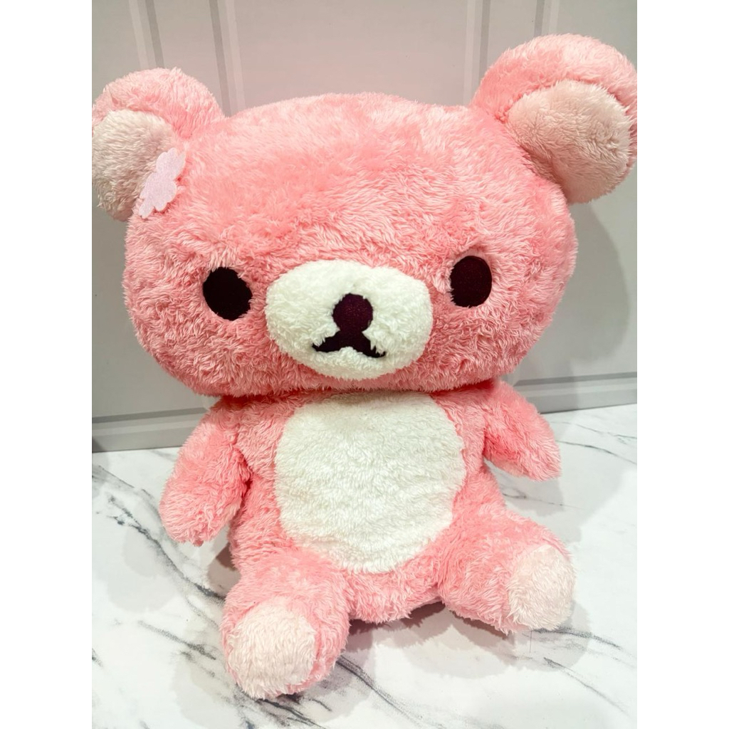 Boneka Plushie Rilakkuma Peach Pink Sakura Edition San X