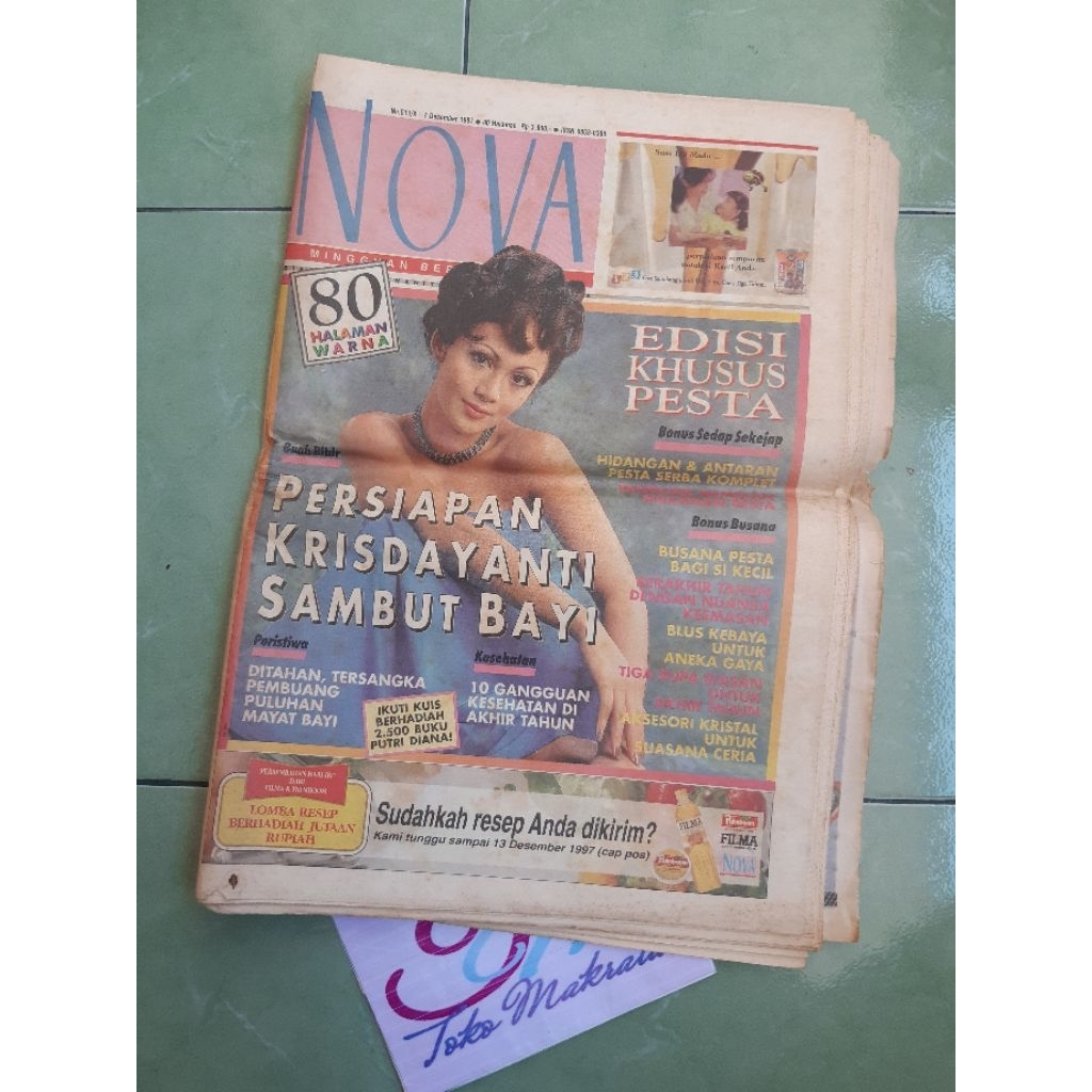 koran tabloid wanita NOVA cover Krisdayanti jadul lawas lama