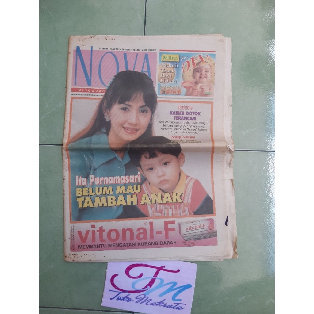 koran tabloid wanita NOVA cover Ita Purnamasari jadul lawas lama