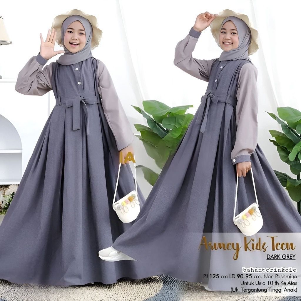 TERLARIS Gamis Anak Remaja Tanggung Outfit Remaja Kekinian | Baju Muslim anak Gamis termewah