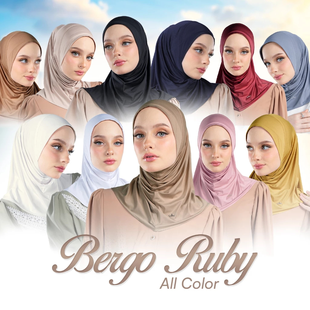 MANDJHA Bergo Ruby White By IVAN GUNAWAN - Daily Hijab Bergo ORIGINAL MANDJHA