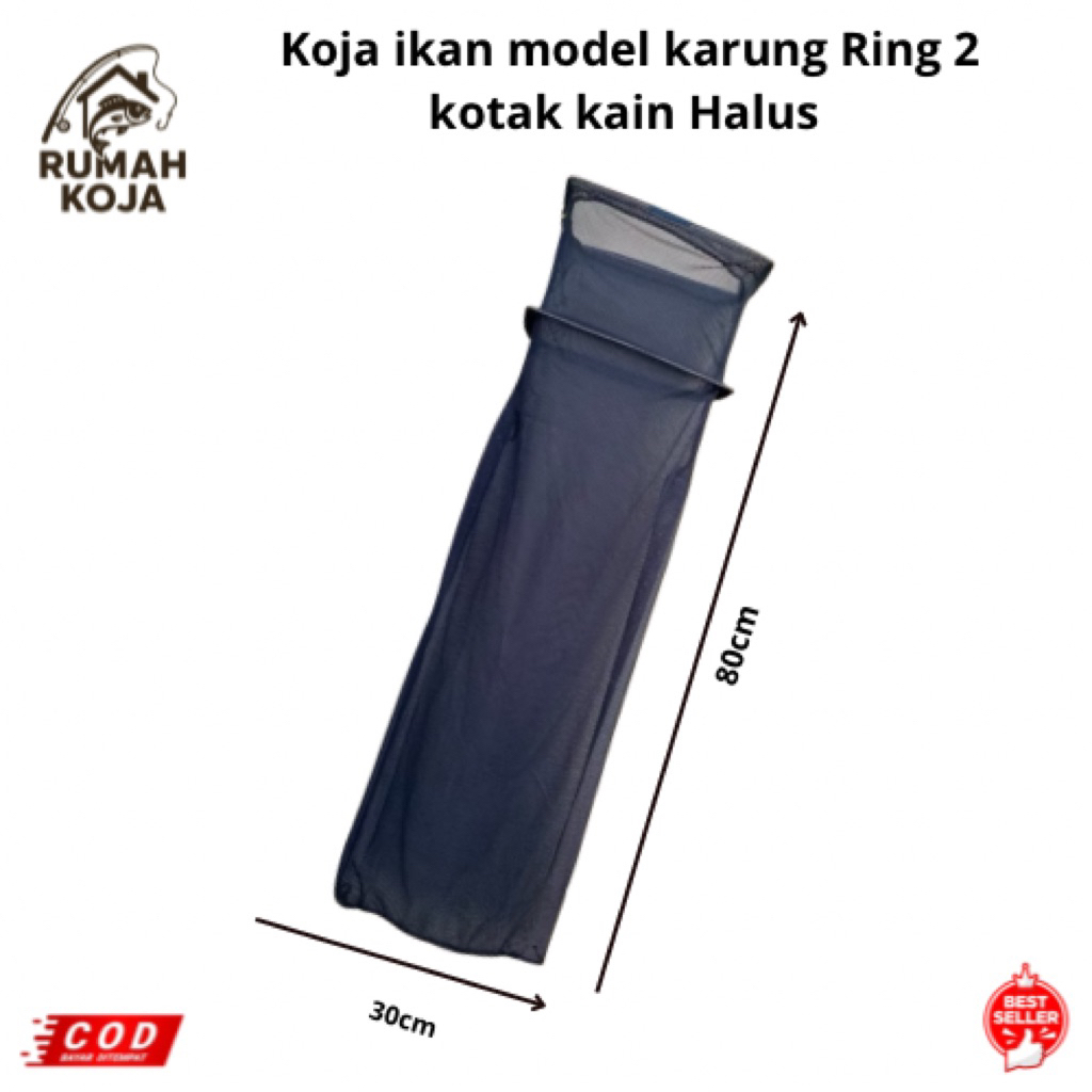 RUMAH KOJA - KOJA IKAN KAIN JALA RING 2 KOTAK 80CM