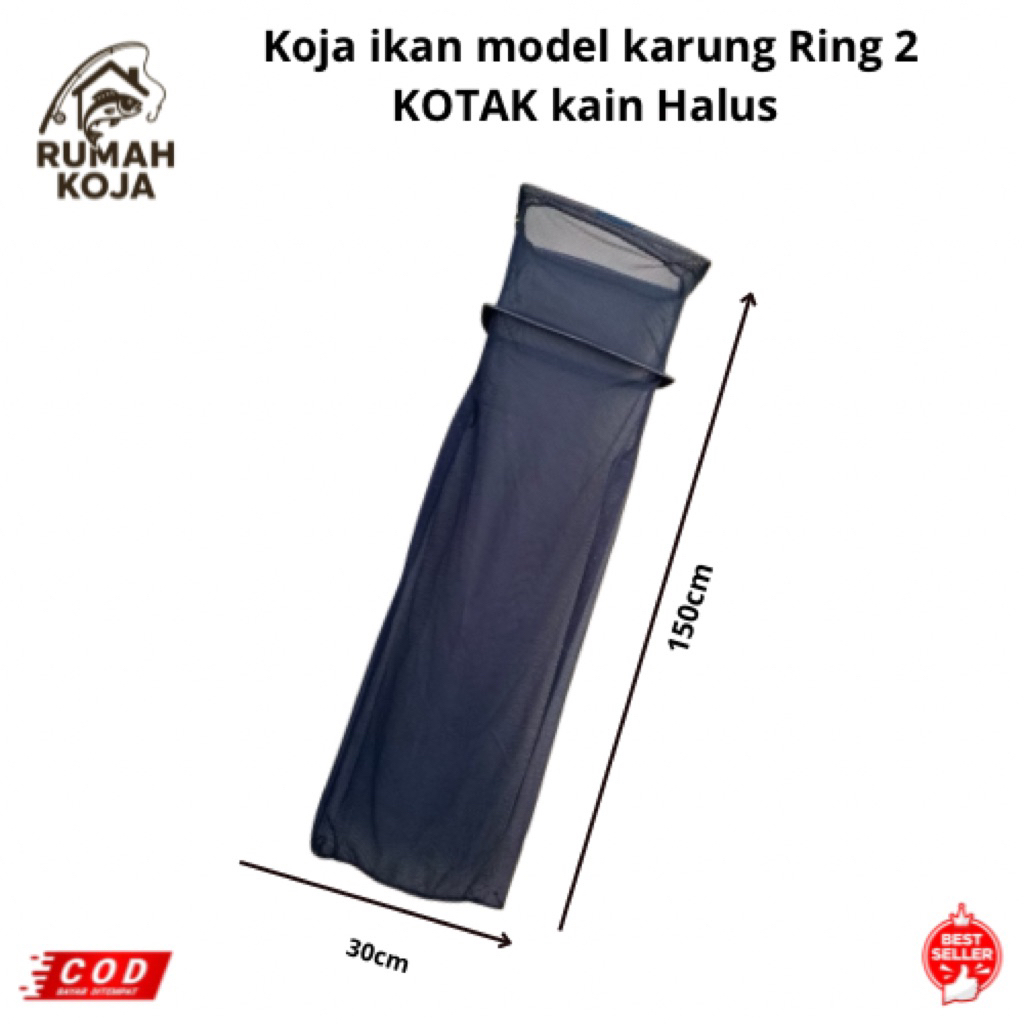 RUMAH KOJA - KOJA IKAN KAIN JALA RING 2 KOTAK 150cm