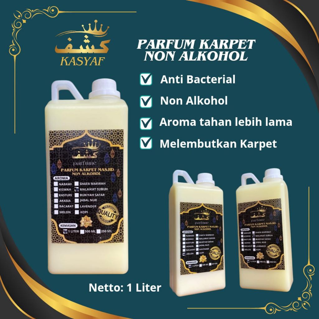 Parfum karpet masjid non alkohol PREMIUM kemasan 1liter pengharum carpet