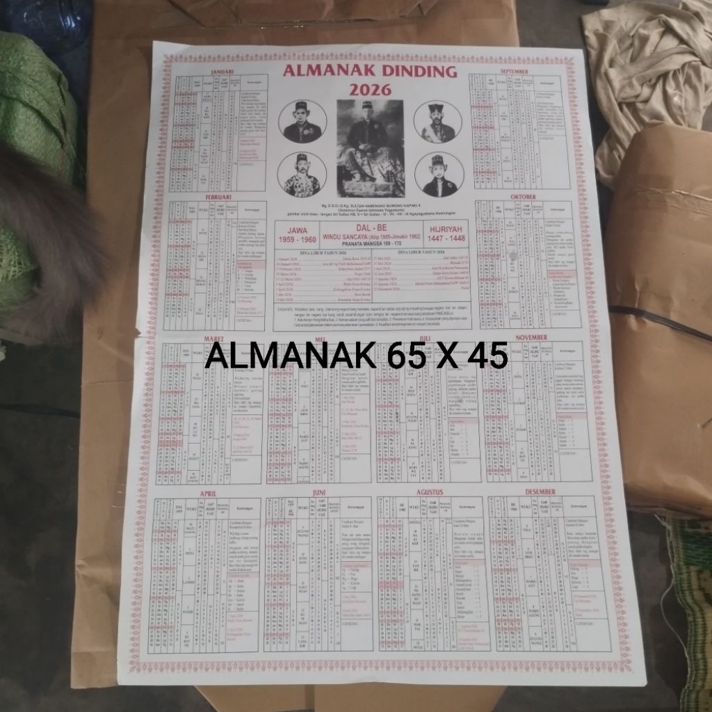 Almanak Dinding 2026 / Kalender Almanak Dinding 2026