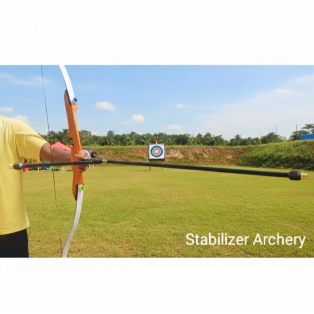 Stabilizer Recurve bow Stabilizer plus Dumper Busur Panah Termurah Alat menstabil kan  panahan kesei