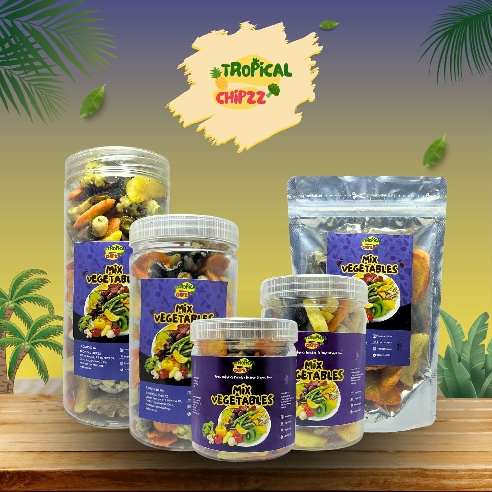 KERIPIK MIX SAYUR / MIX VEGETABLES / Keripik Kering Buah Sayur