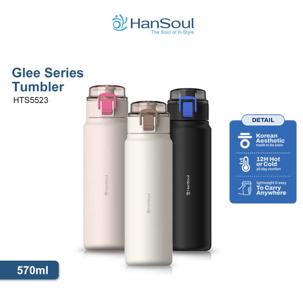 HanSoul Glee Series Tumbler - Tumbler Stainless 570ml Tahan Panas Dingin 12 Jam Korea Aesthetic Ring