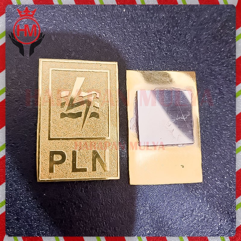 Lencana Pin PLN Logam Magnet Pin Bros PLN Gold - Harapan Mulya