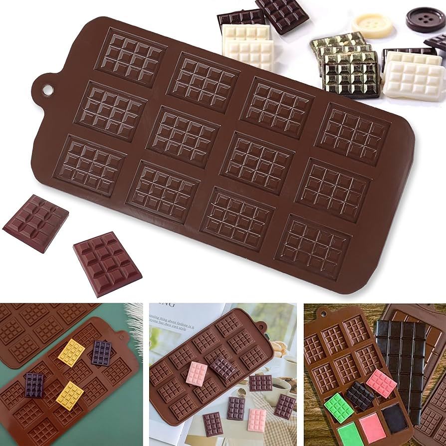 Cetakan Coklat Silikon/Cetakan Nampan Wafel Coklat Coklat Bar Batang Batangan Coklat Chocolate Bar