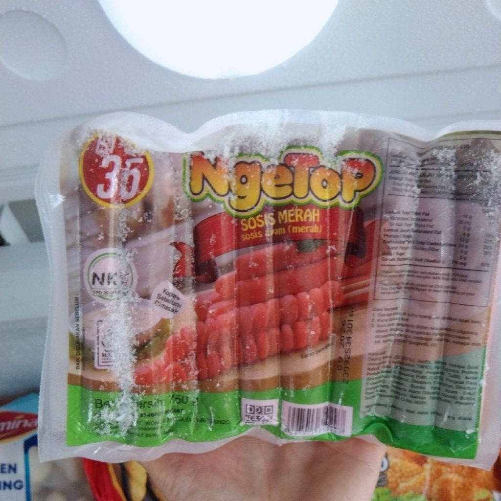 sosis merah ngetop sosis ayam isi 35 pcs berat 750 gr EL beryl frozen