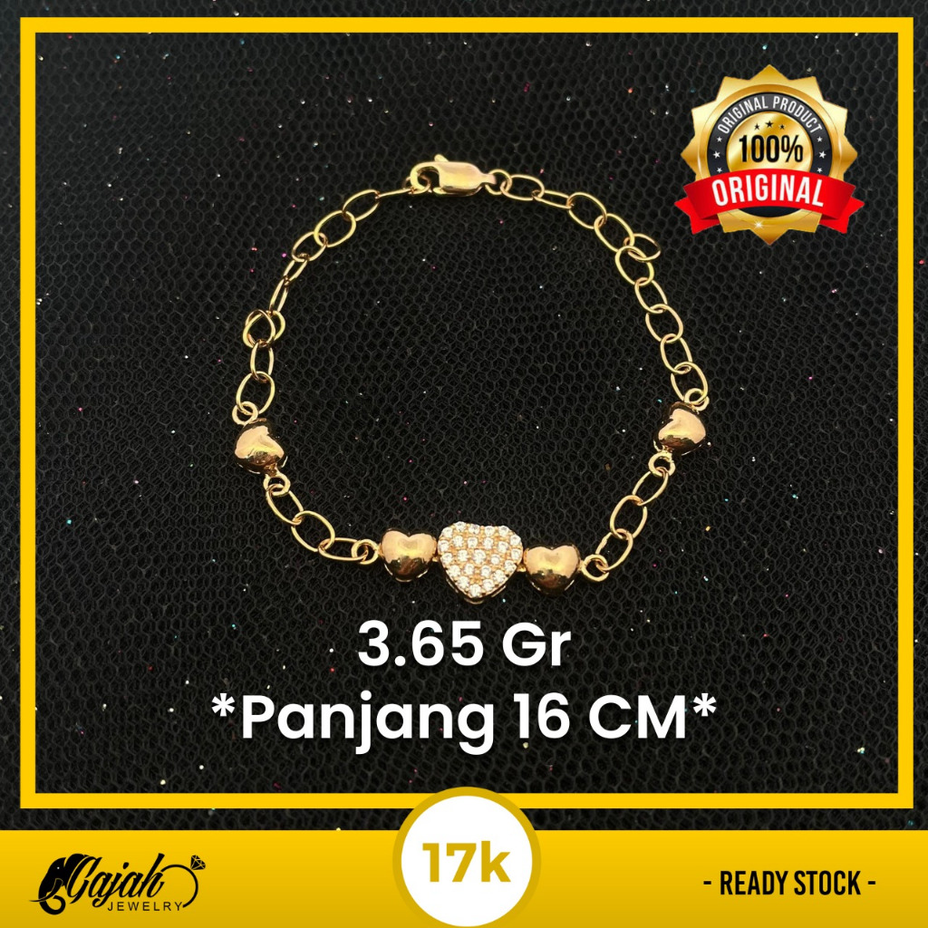 Gelang Emas 17K 3.65 Gram Toko Emas Gajah Online Salatiga 7908