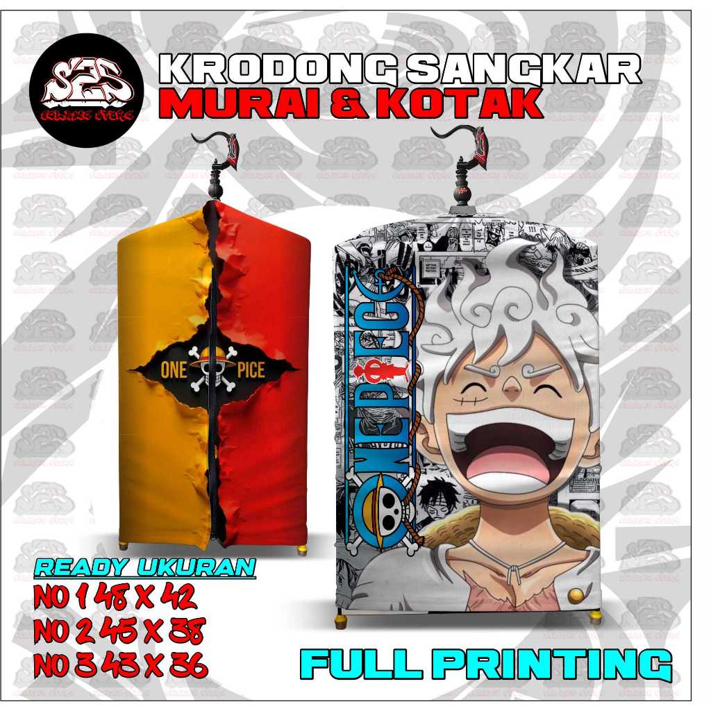 ONE PIECE krodong sangkar kotak printing