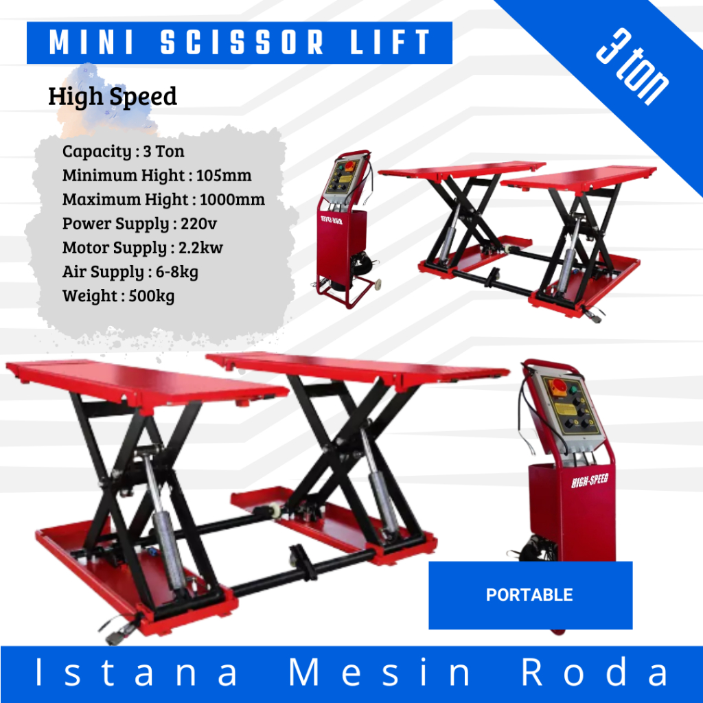 Liftcar mini sciccor - lift angkat mobil - mini scissor lift 3TON