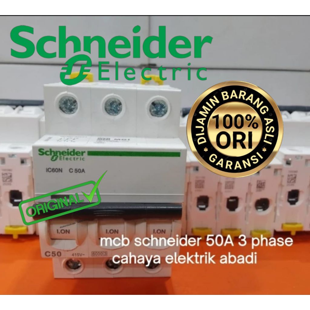 MCB Schneider original Acti9 A9F74350 3P phase 50A 50ampere mcb 3phase 50ampere mcb Schneider origin