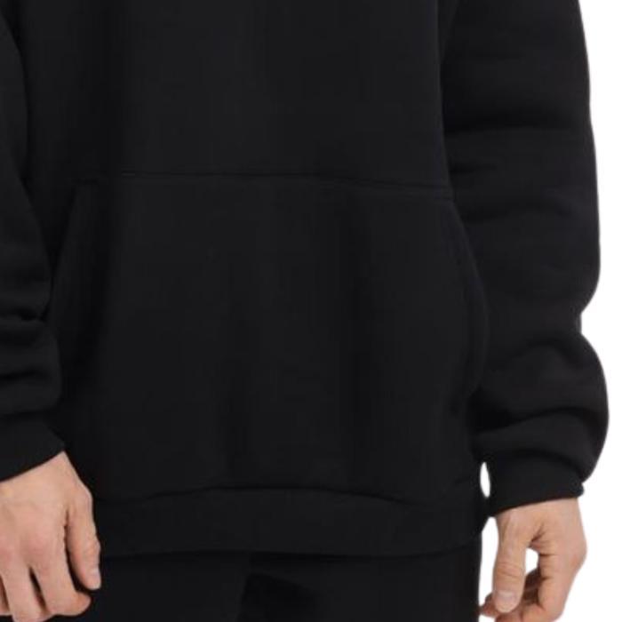 Hoodie Polos Hitam 280GSM Tebal