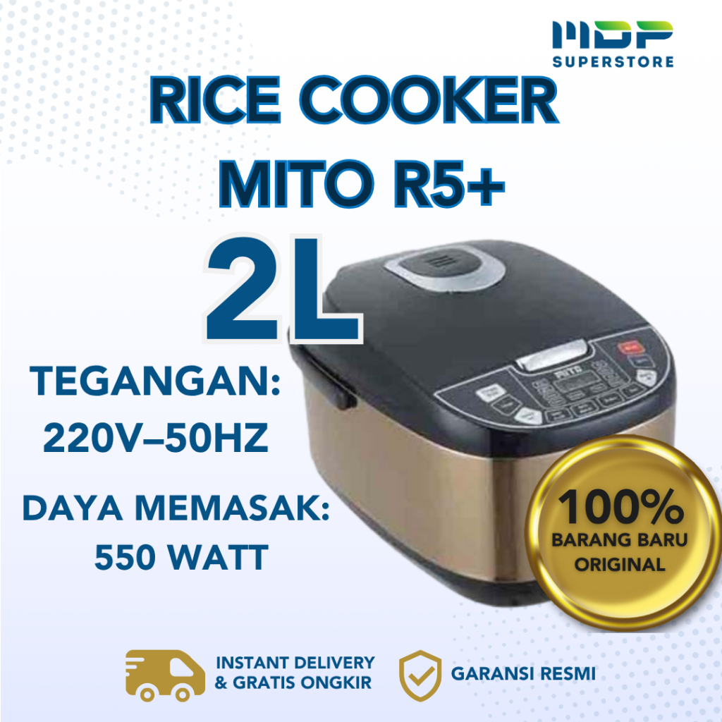 RICE COOKER MITO R5+ DIGITAL 8 IN 1 (GOLD)