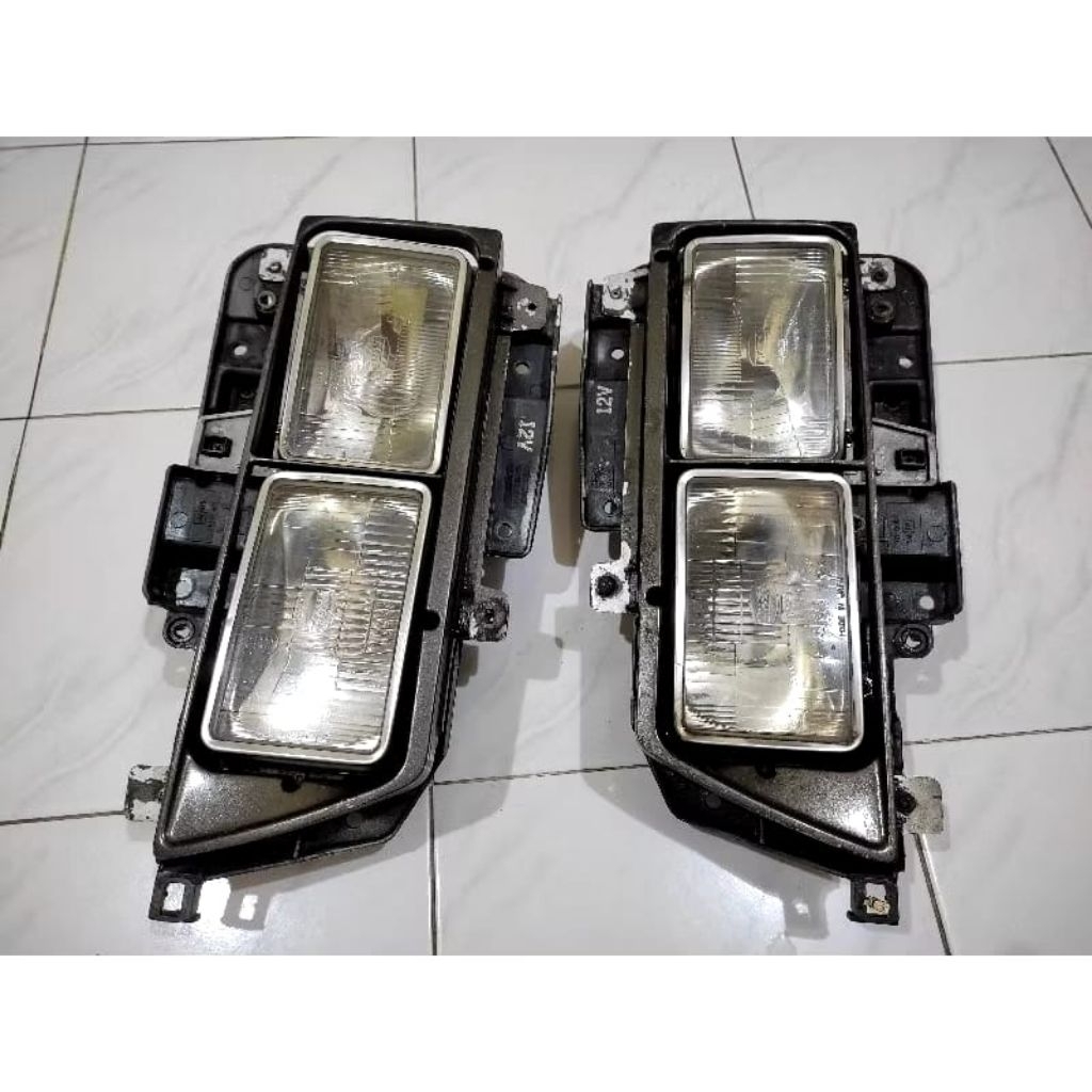 Headlamp lampu depan Isuzu ELF NKR 58/66 2008 mata dua original copotan sepasang