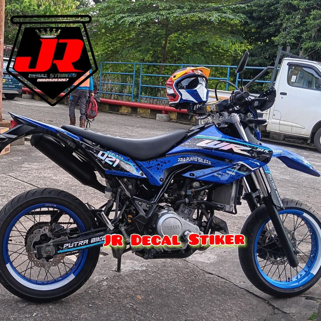 Decal WR 155R Biru Premium Kombinasi Hologram Bebas Request