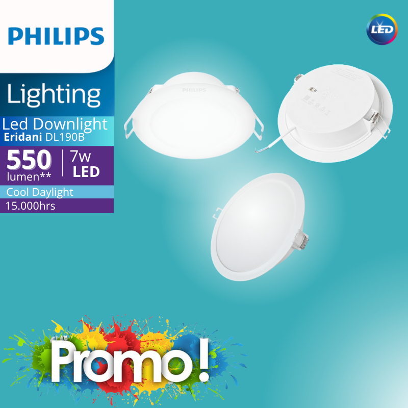 Philips ERIDANI Downlight LED 7W 7 Watt Warna Cool Daylight/Warm White