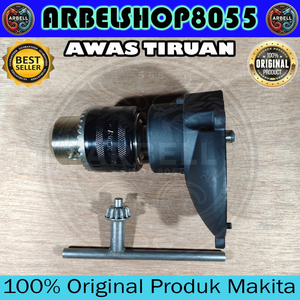 SPINDLE AS - HELICAL GEAR 37 GIGI DRILL CHUCK KEPALA BOR 13MM + KUNCI KEY HP 1630 KEPALA BOR ASS DAN