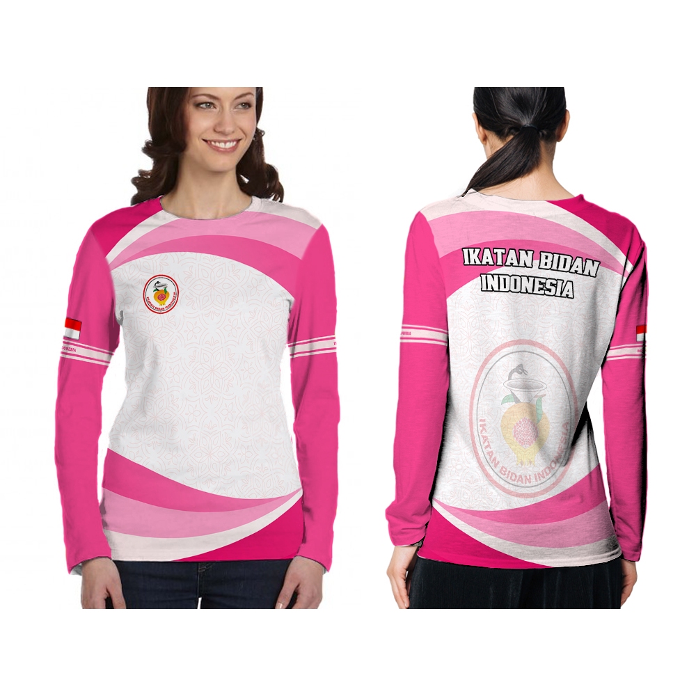 Jersey Bidan Lengan Panjang / Kaos Bidan Lengan Pendek / Baju Kebidanan / Baju Bidan wanita Custom