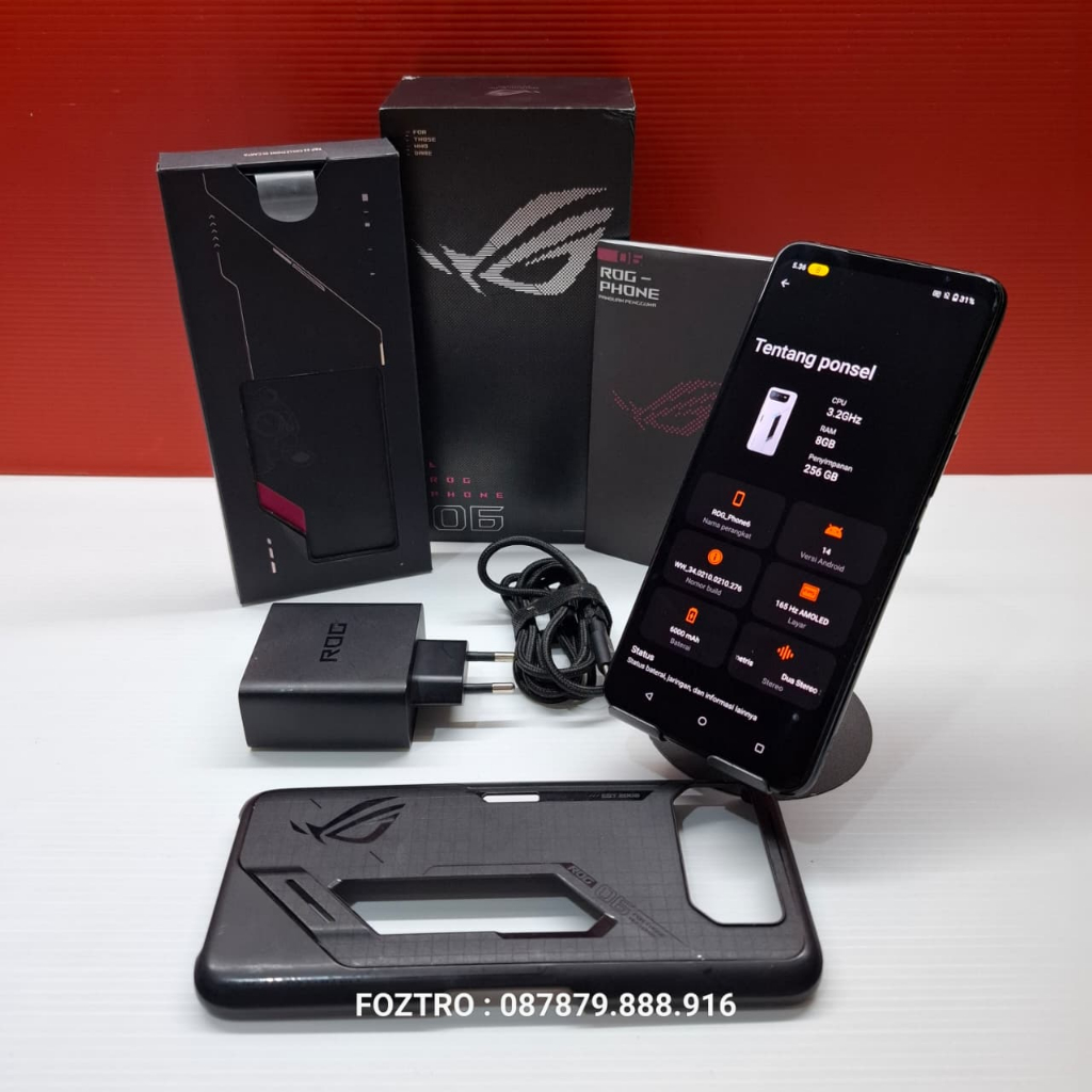 Asus ROG Phone 6 8/256GB Fullset ORI RESMI NO MINUS