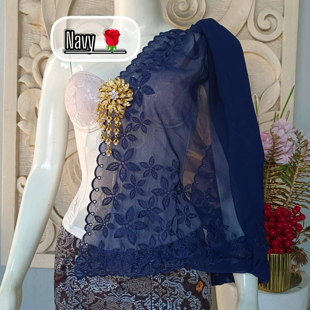 kain kebaya sakura bordir bali terbaru terlaris kekinian KDK PUTU BUSANA