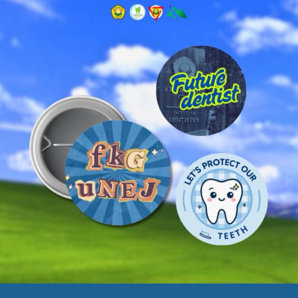 Pin button isi 3 || Official merchandise FKG UNEJ