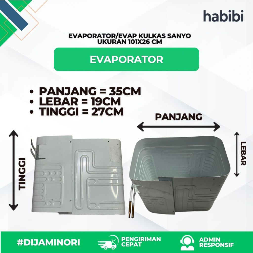 Evaporator kulkas sanyo 101 Evap freezer kulkas sanyo