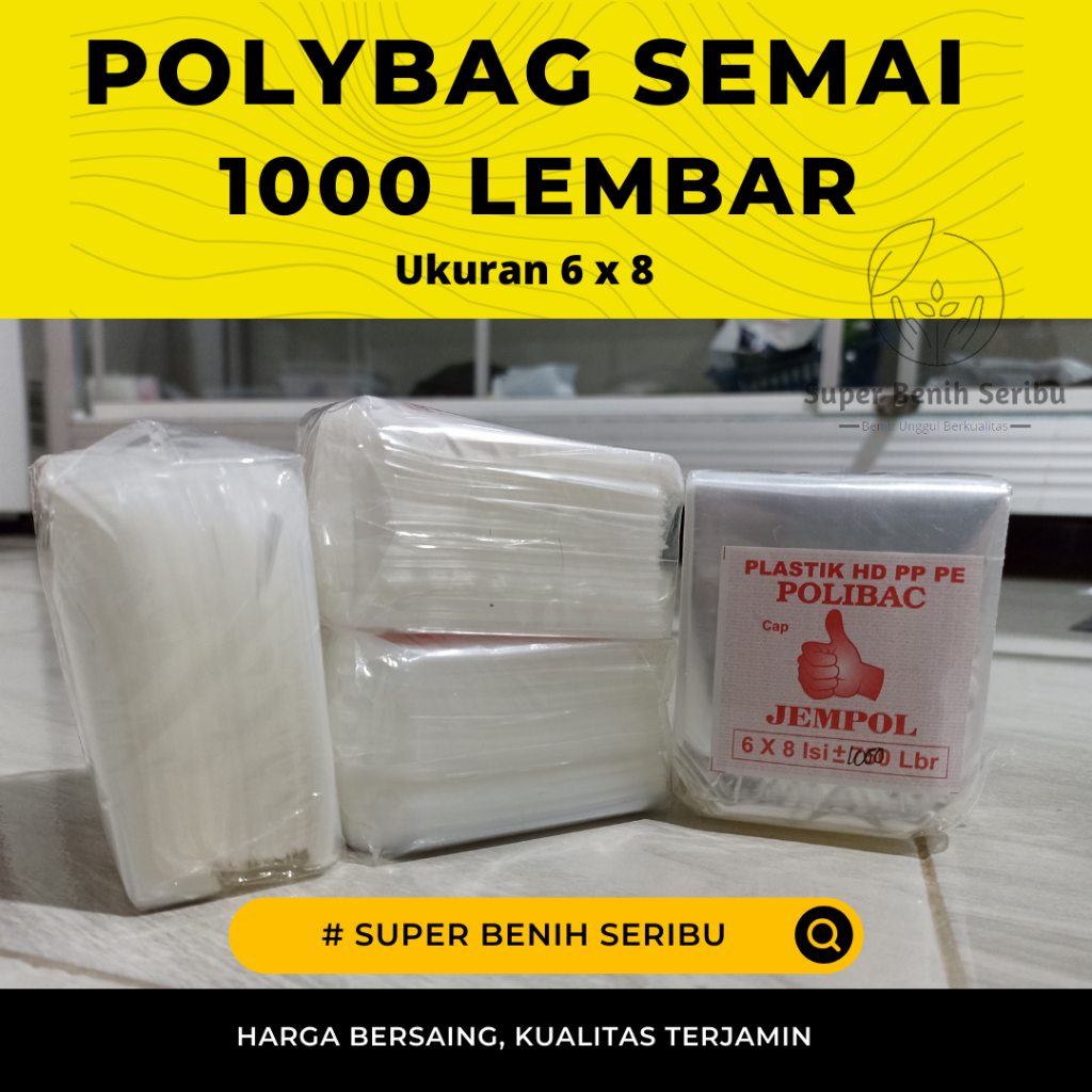 Plastik Polybag Semai Benih Plastik Semai Cabe Bibit Sayuran 1000 Lembar