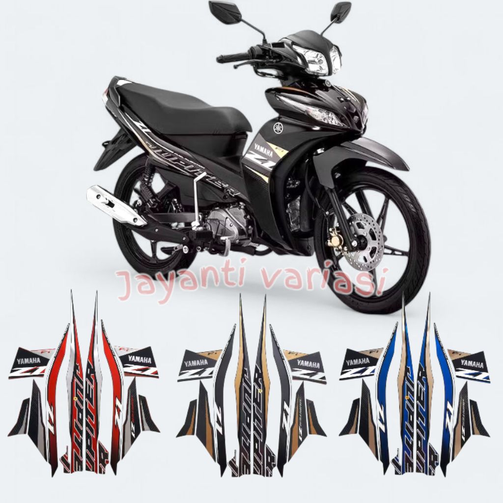 Striping Motor Yamaha Jupiter Z1 2021 | Stiker Body Full Set Original Look Warna Hitam Merah Biru