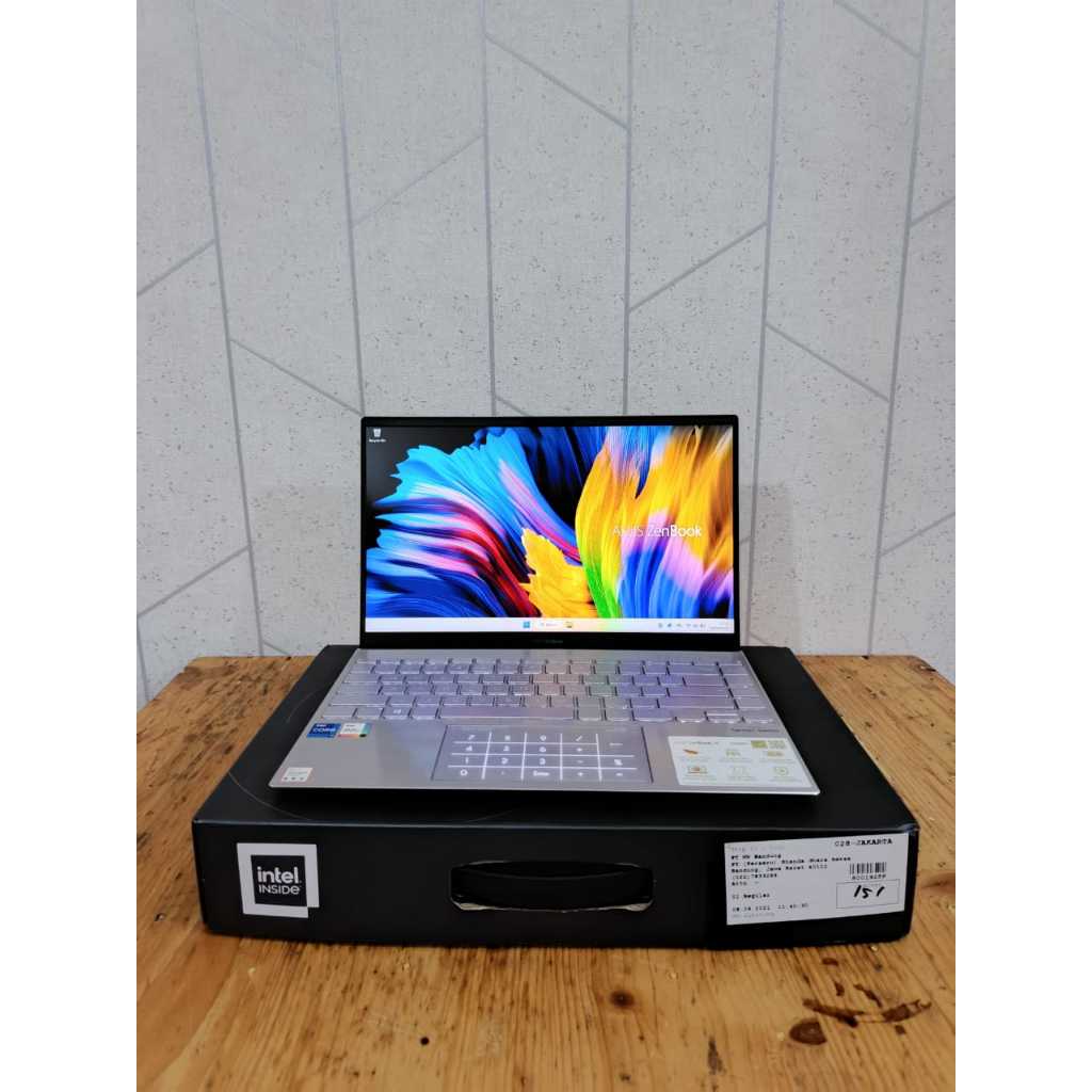 Asus ZenBook 14 UX425EA, Core i7-1165G7, Gen 11Th, Ram 16/512Gb, Silver, BERGARANSI