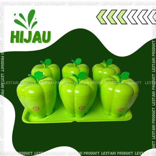 Toples Set Labu Ukuran L Isi 6 Toples + Nampan Unik | Toples Set Labu + Nampan unik ukuran L 1000 ml